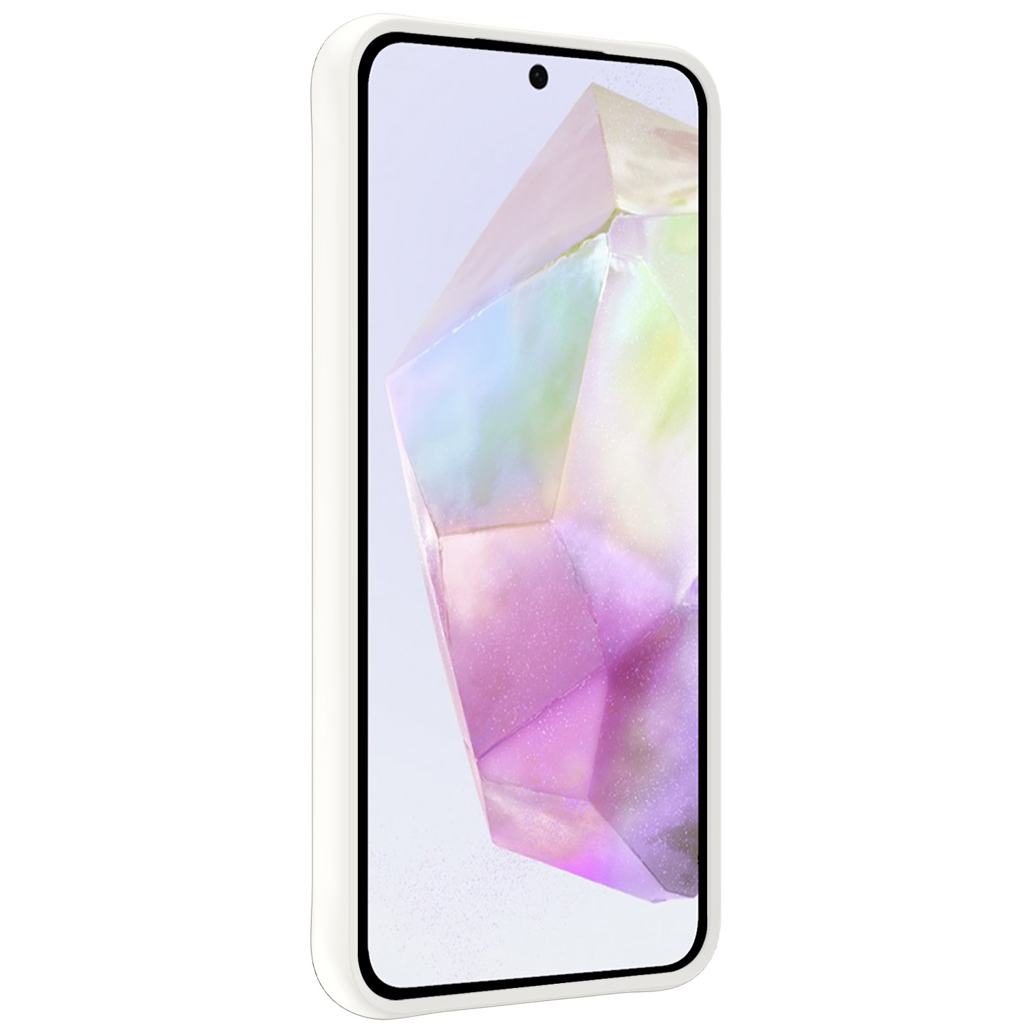 Nomfy Hoesje Geschikt voor Samsung A35 Hoesje Siliconen Cover Case - Hoes Geschikt voor Samsung Galaxy A35 5G Hoes Back Case - 2-PACK - Wit