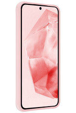 NoXx Hoes Geschikt voor Samsung A35 Hoesje Cover Siliconen Back Case Hoes - Lichtroze