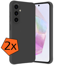 Nomfy Nomfy Samsung Galaxy A35 Hoesje Siliconen - Zwart - 2 PACK