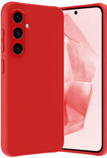 NoXx Hoes Geschikt voor Samsung A35 Hoesje Cover Siliconen Back Case Hoes - Rood
