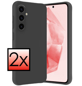 NoXx NoXx Samsung Galaxy A35 Hoesje Siliconen - Zwart - 2 PACK