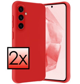 NoXx NoXx Samsung Galaxy A35 Hoesje Siliconen - Rood - 2 PACK