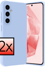 NoXx Hoes Geschikt voor Samsung A35 Hoesje Cover Siliconen Back Case Hoes - Lichtroze - 2x