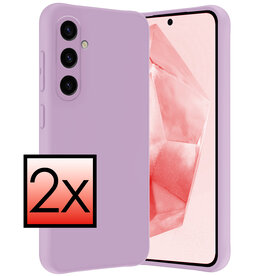NoXx NoXx Samsung Galaxy A35 Hoesje Siliconen - Lila - 2 PACK