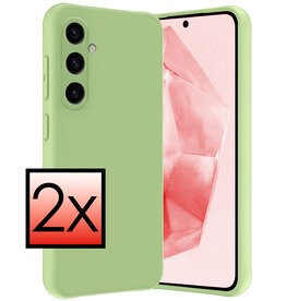 NoXx NoXx Samsung Galaxy A35 Hoesje Siliconen - Groen - 2 PACK