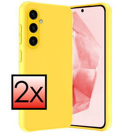 NoXx NoXx Samsung Galaxy A35 Hoesje Siliconen - Geel - 2 PACK