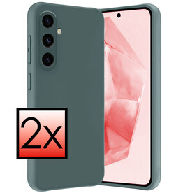 NoXx NoXx Samsung Galaxy A35 Hoesje Siliconen - Donkergroen - 2 PACK