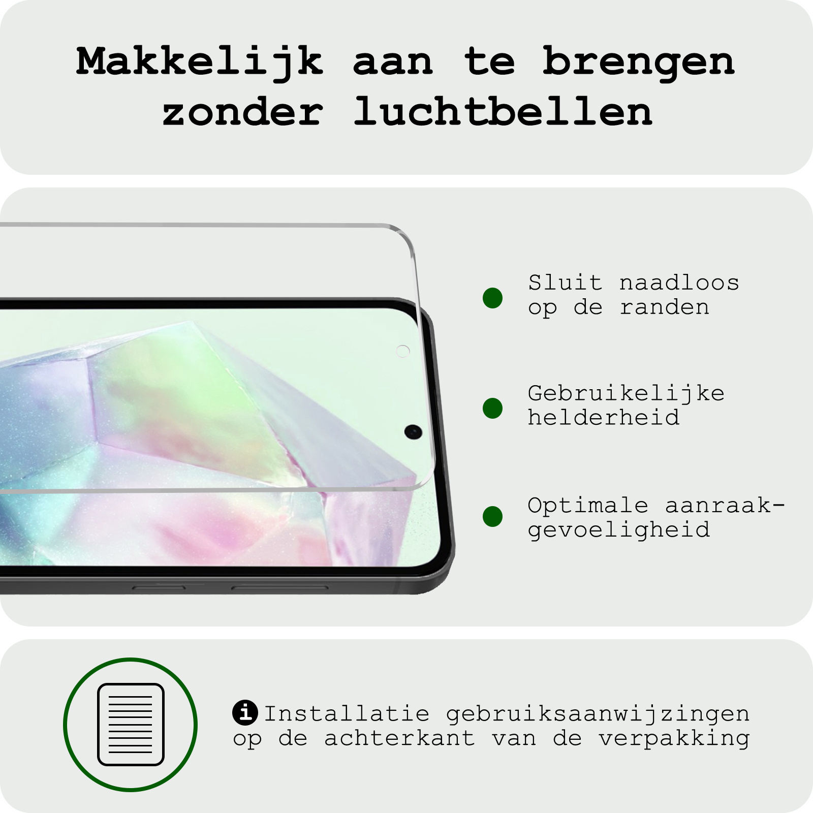 BASEY. Hoes Geschikt voor Samsung A35 Hoesje Siliconen Back Cover Case Met 2x Screenprotector - Hoesje Geschikt voor Samsung Galaxy A35 5G Hoes Cover Hoesje - Donkergroen
