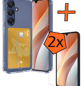 Nomfy Nomfy Samsung Galaxy A15 Hoesje Pashouder Met 2x Screenprotector
