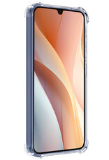 Nomfy Hoesje Geschikt voor Samsung A15 Hoesje Pasjeshouder Shockproof Pas Houder Met Screenprotector - Hoesje Geschikt voor Samsung Galaxy A15 Hoes Met Kaarthouder - Transparant