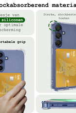 BASEY. Hoes Geschikt voor Samsung A15 Hoesje Shock Proof Case Hoes Met Screenprotector - Hoesje Geschikt voor Samsung Galaxy A15 Hoes Cover Shockproof - Transparant