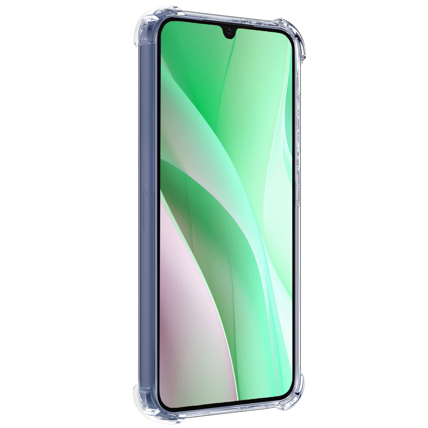 BASEY. Hoes Geschikt voor Samsung A15 Hoesje Shock Proof Case Hoes Met Screenprotector - Hoesje Geschikt voor Samsung Galaxy A15 Hoes Cover Shockproof - Transparant