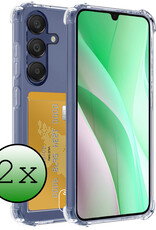 BASEY. Hoes Geschikt voor Samsung A15 Hoesje Shock Proof Case Hoes - Hoesje Geschikt voor Samsung Galaxy A15 Hoes Cover Shockproof - Transparant - 2 Stuks