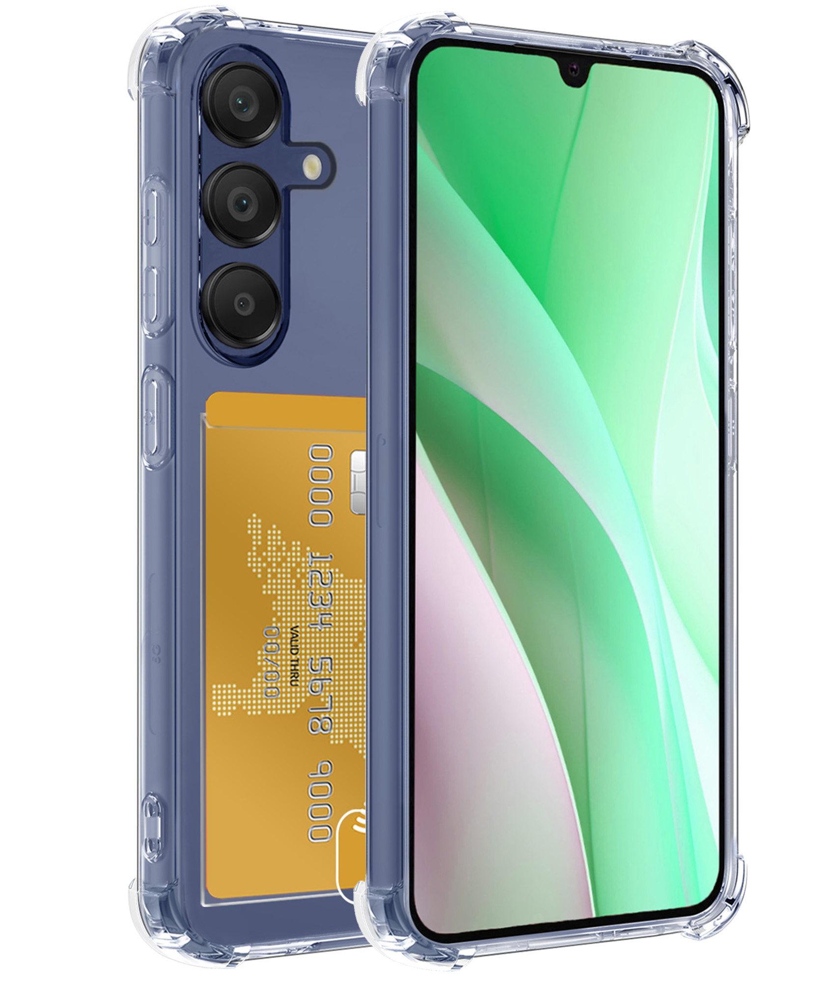 BASEY. Hoes Geschikt voor Samsung A15 Hoesje Shock Proof Case Hoes - Hoesje Geschikt voor Samsung Galaxy A15 Hoes Cover Shockproof - Transparant