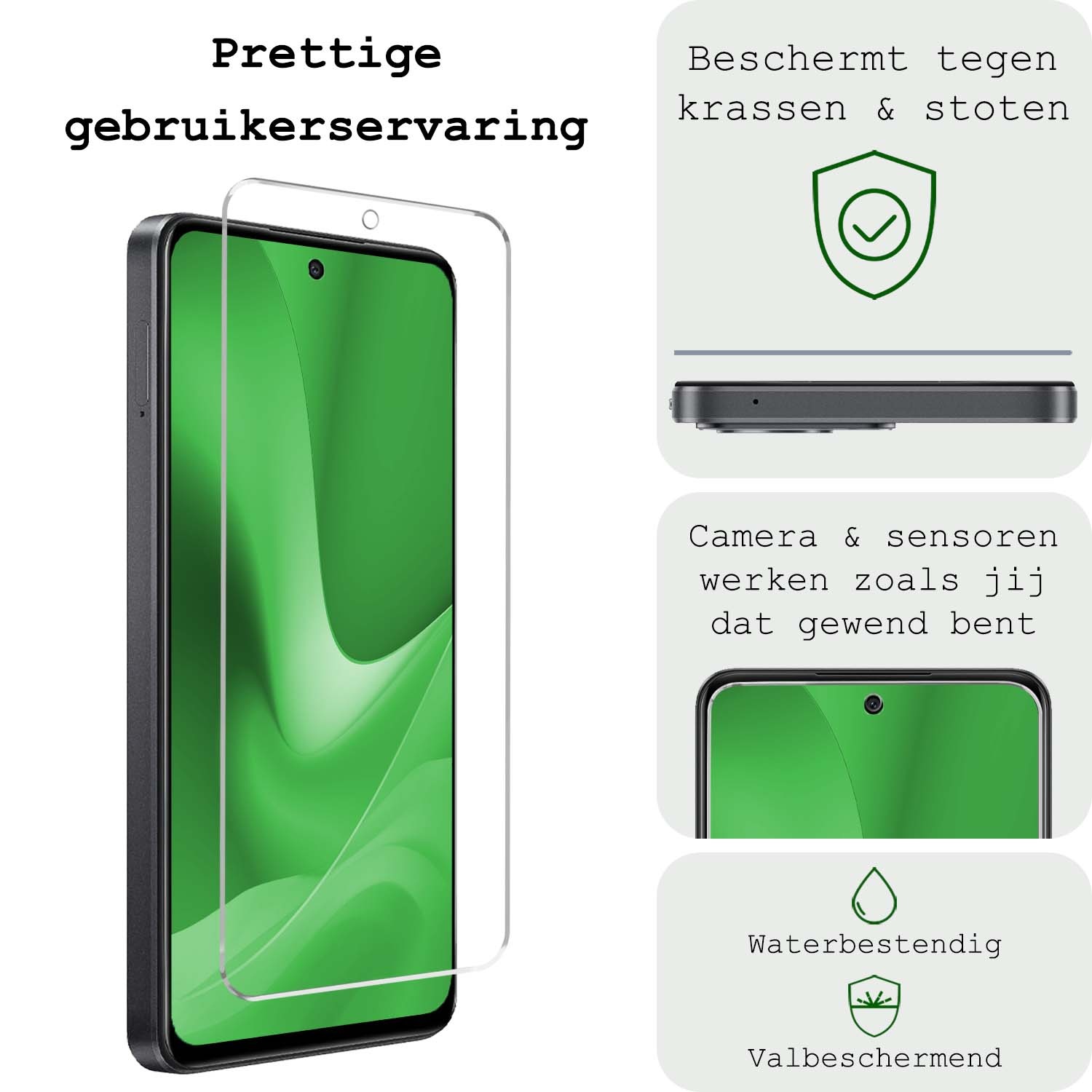 BASEY. Screenprotector Geschikt voor OPPO A79 Screenprotector Tempered Glass - Screenprotector Geschikt voor OPPO A79 Beschermglas Screen Protector Glas