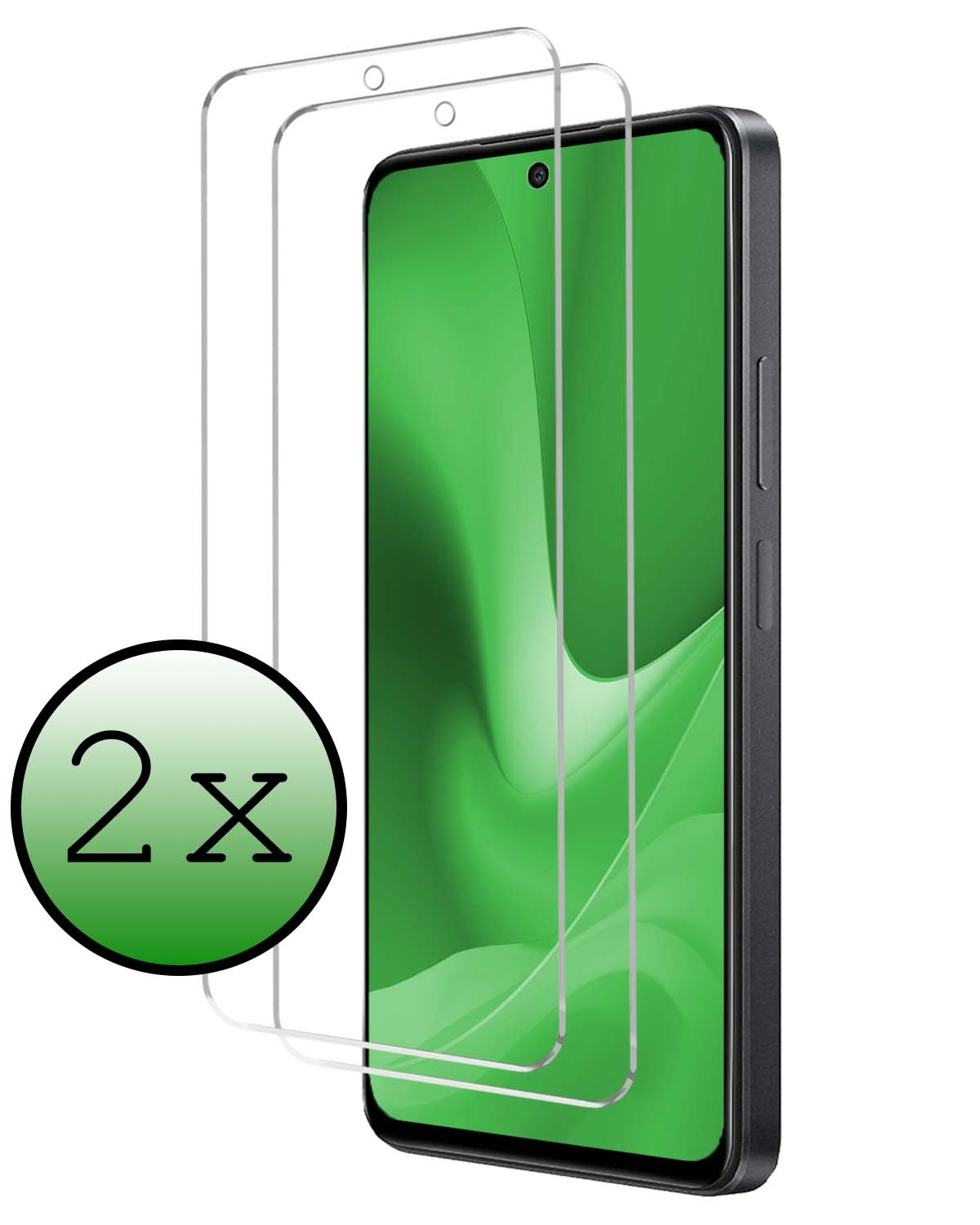 BASEY. Screenprotector Geschikt voor OPPO A79 Screenprotector Tempered Glass - Screenprotector Geschikt voor OPPO A79 Beschermglas Screen Protector Glas - 2 Stuks