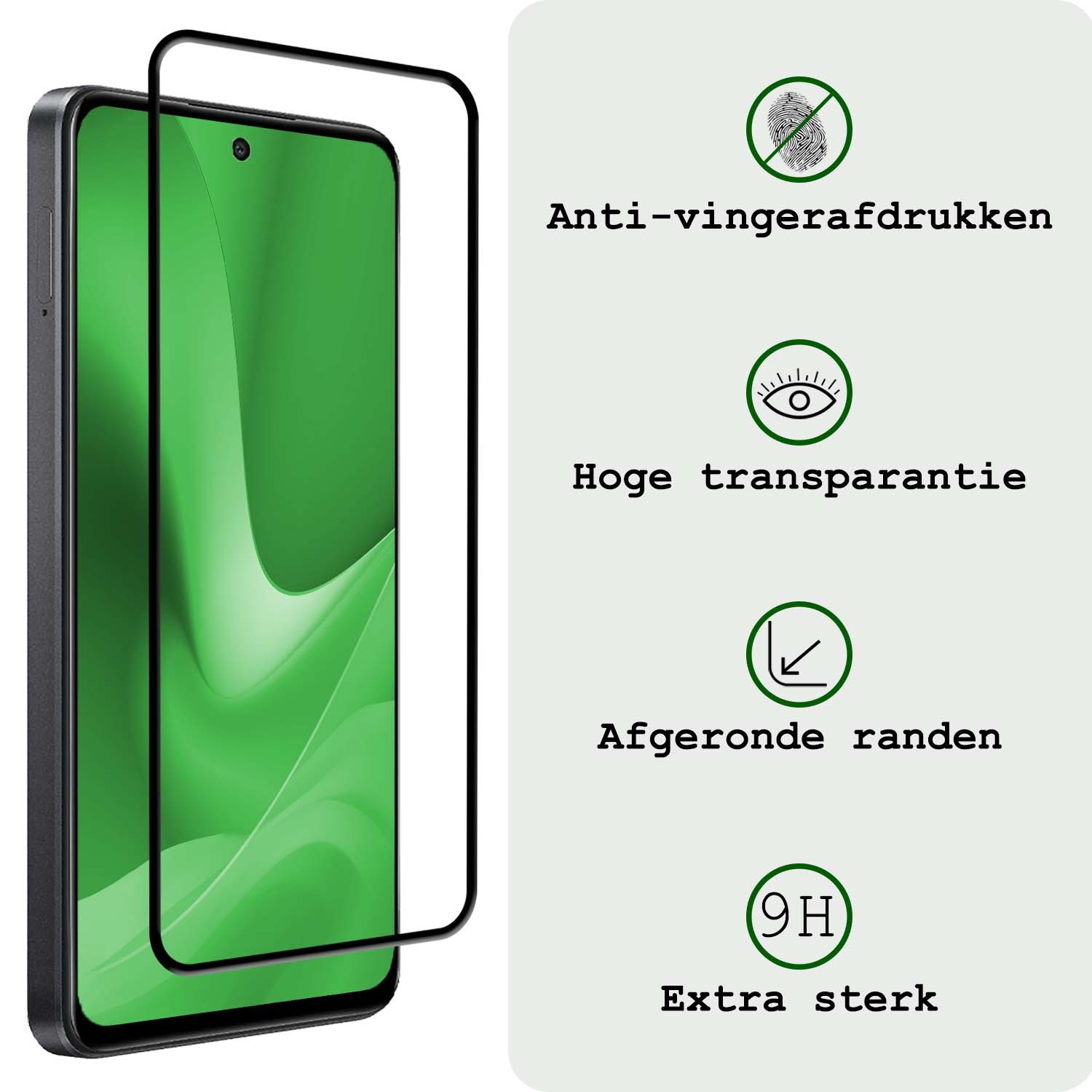 BASEY. Screenprotector Geschikt voor OPPO A79 Screenprotector Beschermglas Full Cover - Screenprotector Geschikt voor OPPO A79 Screen Protector Full Cover