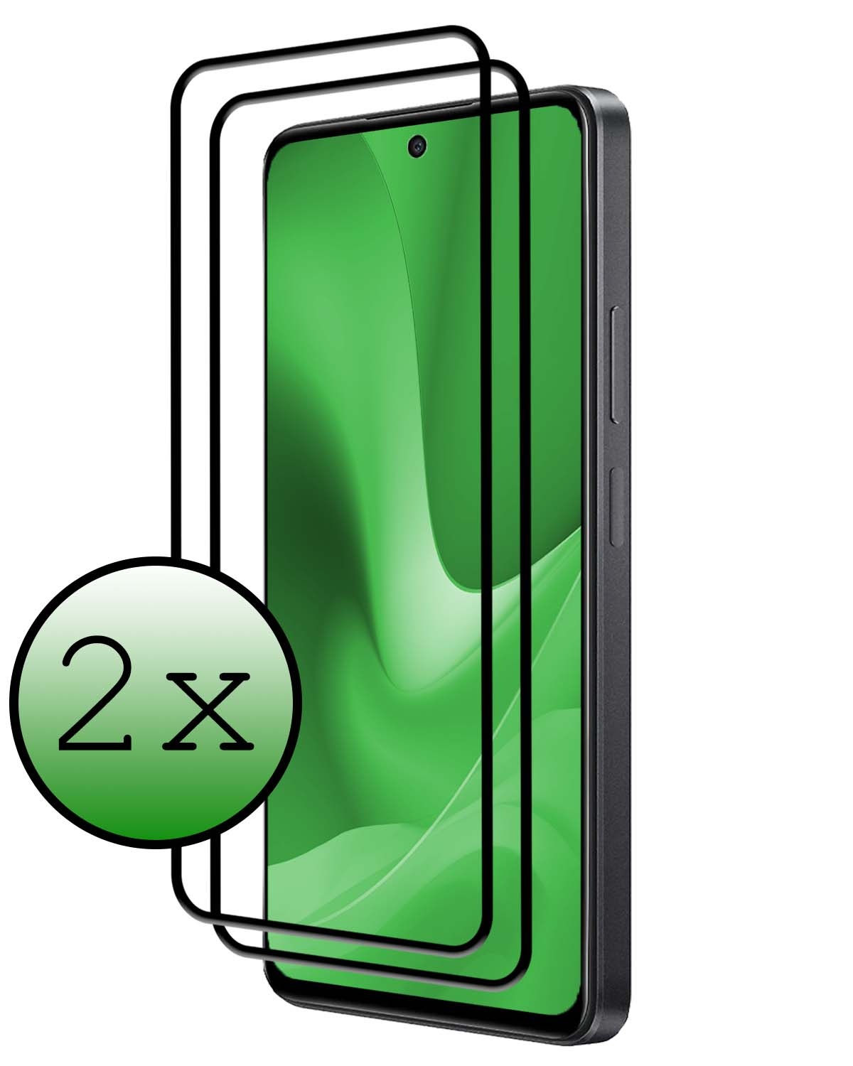 BASEY. Screenprotector Geschikt voor OPPO A79 Screenprotector Beschermglas Full Cover - Screenprotector Geschikt voor OPPO A79 Screen Protector Full Cover - 2 Stuks