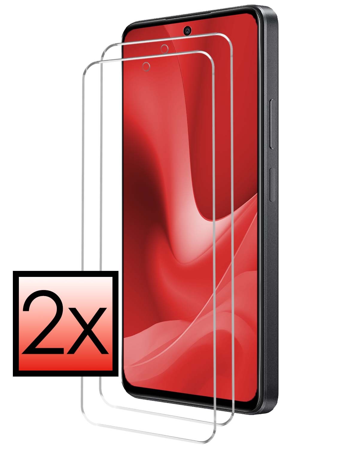 NoXx Screenprotector Geschikt voor OPPO A79 Screenprotector Tempered Glass Gehard Glas Beschermglas - 2x