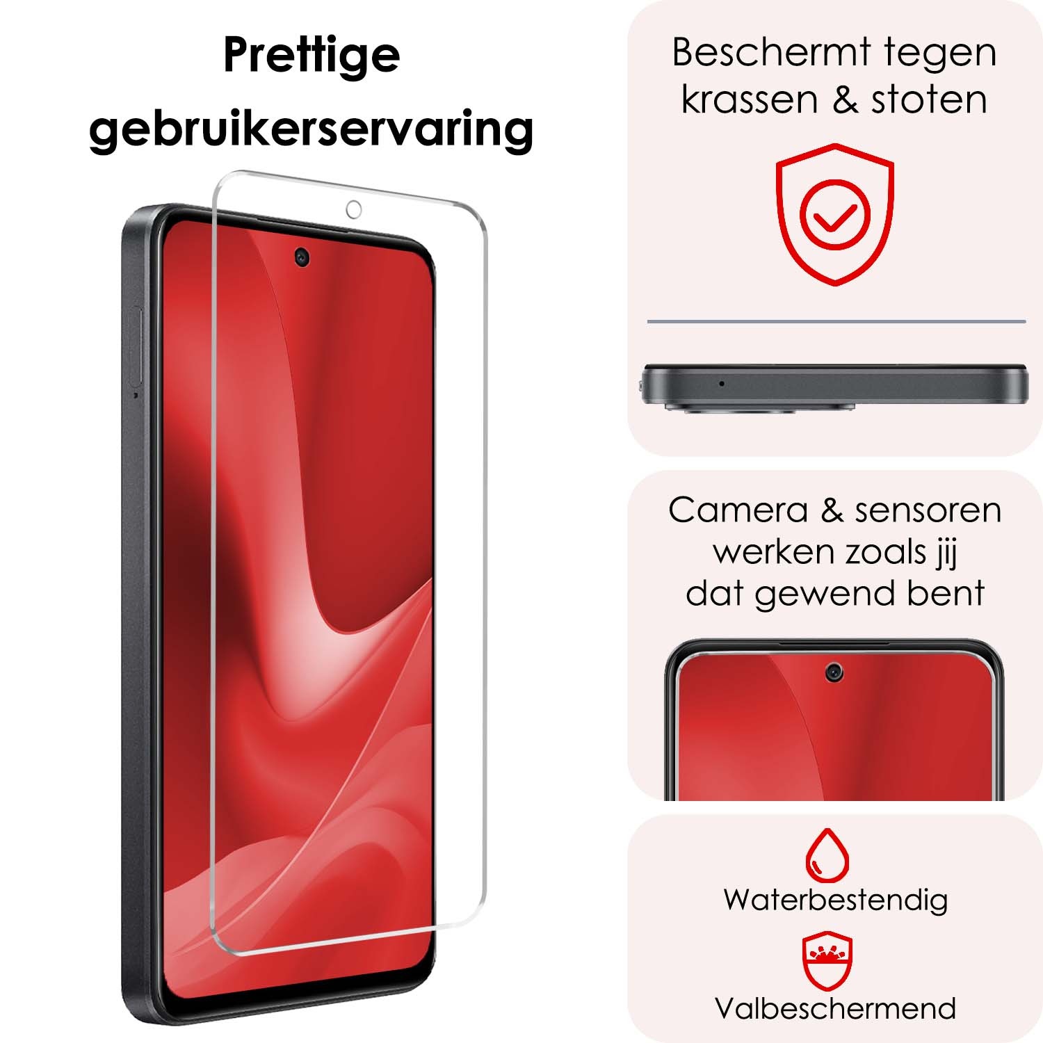 NoXx Screenprotector Geschikt voor OPPO A79 Screenprotector Tempered Glass Gehard Glas Beschermglas - 2x