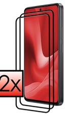 NoXx Screenprotector Geschikt voor OPPO A79 Screenprotector Tempered Glass Gehard Glas Full Cover - 2x