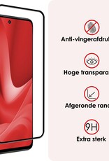 NoXx Screenprotector Geschikt voor OPPO A79 Screenprotector Tempered Glass Gehard Glas Full Cover - 2x