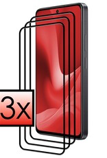 NoXx Screenprotector Geschikt voor OPPO A79 Screenprotector Tempered Glass Gehard Glas Full Cover - 3x