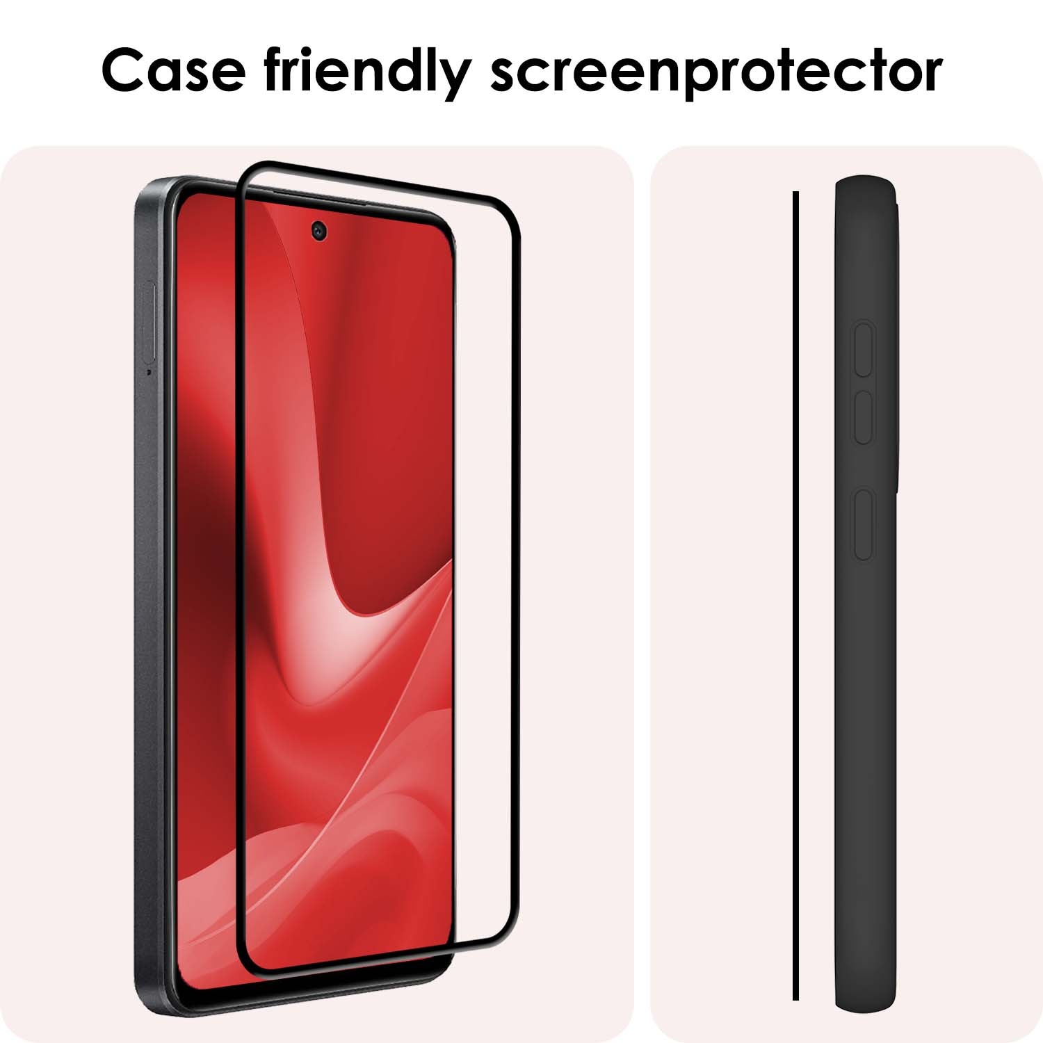 NoXx Screenprotector Geschikt voor OPPO A79 Screenprotector Tempered Glass Gehard Glas Full Cover - 3x