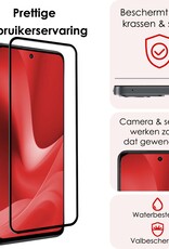 NoXx Screenprotector Geschikt voor OPPO A79 Screenprotector Tempered Glass Gehard Glas Full Cover - 3x