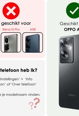 NoXx Screenprotector Geschikt voor OPPO A79 Screenprotector Tempered Glass Gehard Glas Full Cover - 3x