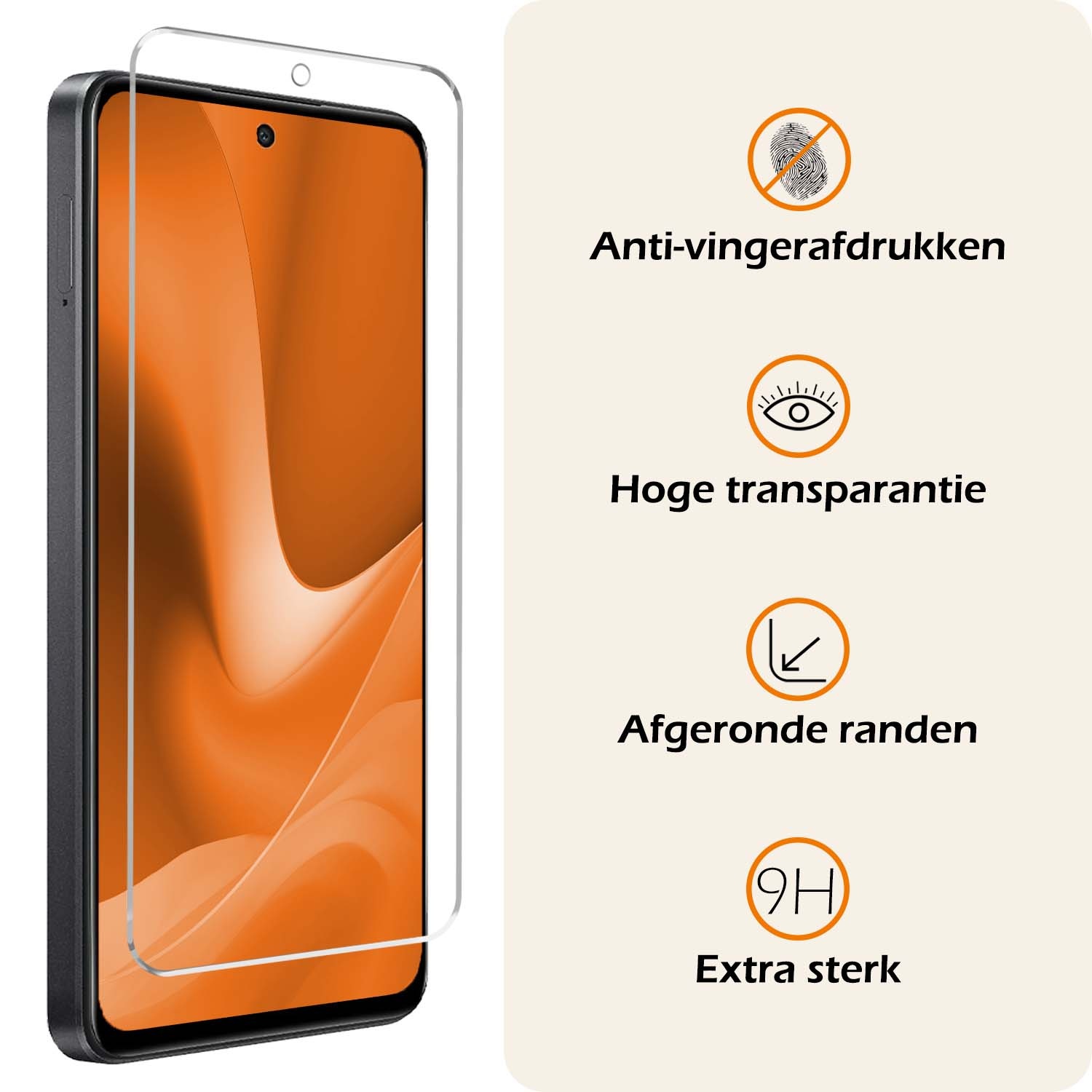 Nomfy Screenprotector Geschikt voor OPPO A79 Screenprotector Bescherm Glas Tempered Glass - Screenprotector Geschikt voor OPPO A79 Screen Protector - 2 PACK