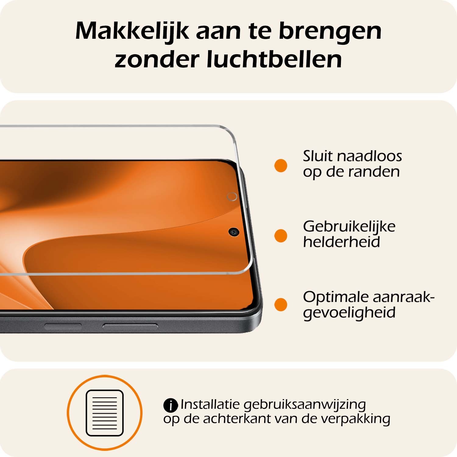 Nomfy Screenprotector Geschikt voor OPPO A79 Screenprotector Bescherm Glas Tempered Glass - Screenprotector Geschikt voor OPPO A79 Screen Protector - 2 PACK