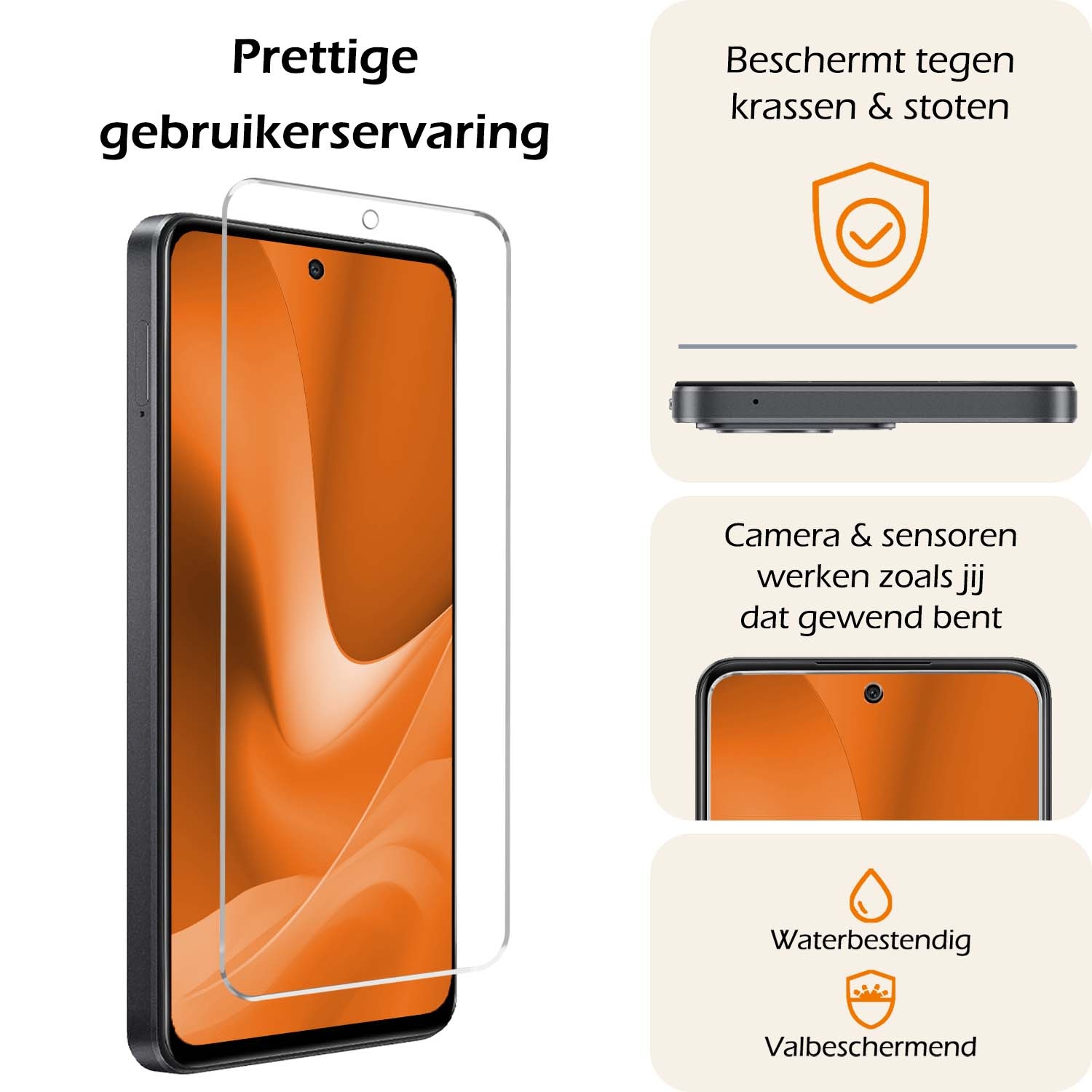 Nomfy Screenprotector Geschikt voor OPPO A79 Screenprotector Bescherm Glas Tempered Glass - Screenprotector Geschikt voor OPPO A79 Screen Protector - 2 PACK