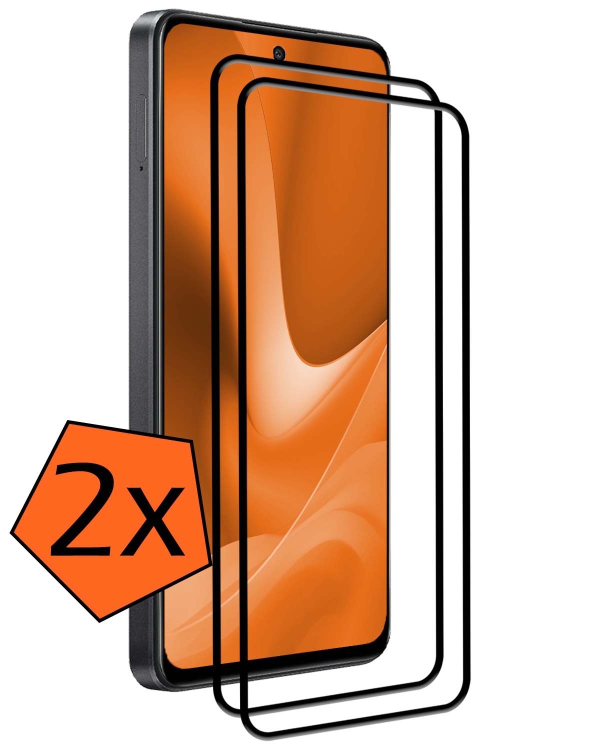 Nomfy Screenprotector Geschikt voor OPPO A79 Screenprotector Bescherm Glas - Screenprotector Geschikt voor OPPO A79 Screen Protector Tempered Glass Full Screen Full Cover - 2 PACK