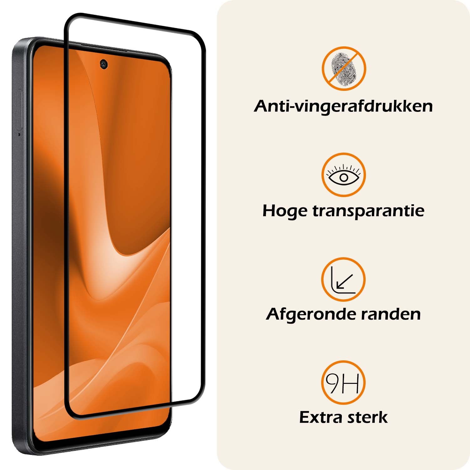 Nomfy Screenprotector Geschikt voor OPPO A79 Screenprotector Bescherm Glas - Screenprotector Geschikt voor OPPO A79 Screen Protector Tempered Glass Full Screen Full Cover - 2 PACK