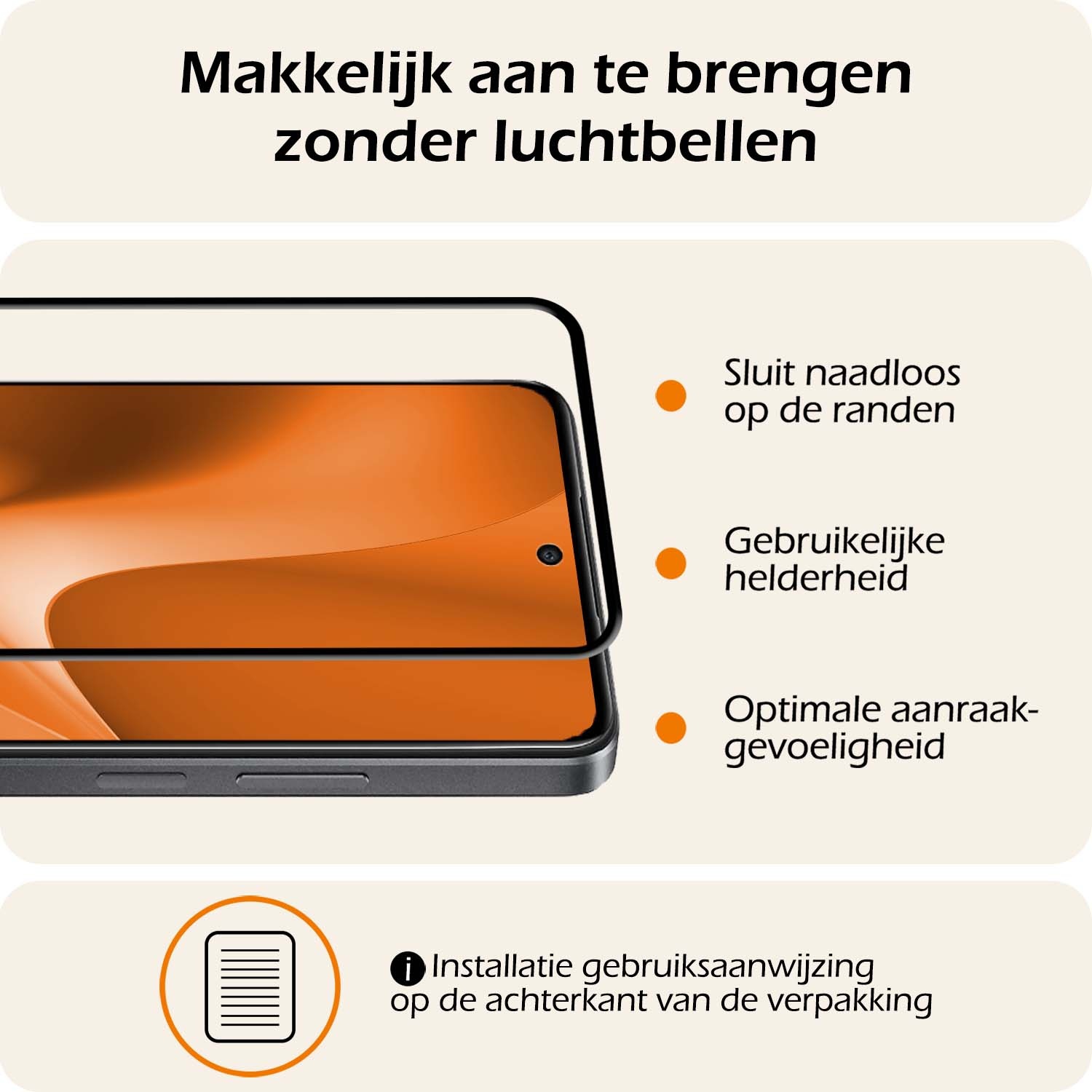 Nomfy Screenprotector Geschikt voor OPPO A79 Screenprotector Bescherm Glas - Screenprotector Geschikt voor OPPO A79 Screen Protector Tempered Glass Full Screen Full Cover - 2 PACK