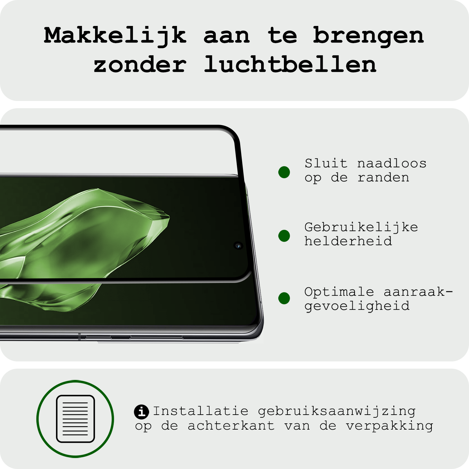 BASEY. Screenprotector Geschikt voor OnePlus 12 Screenprotector Beschermglas Full Cover - Screenprotector Geschikt voor OnePlus 12 Screen Protector Full Cover