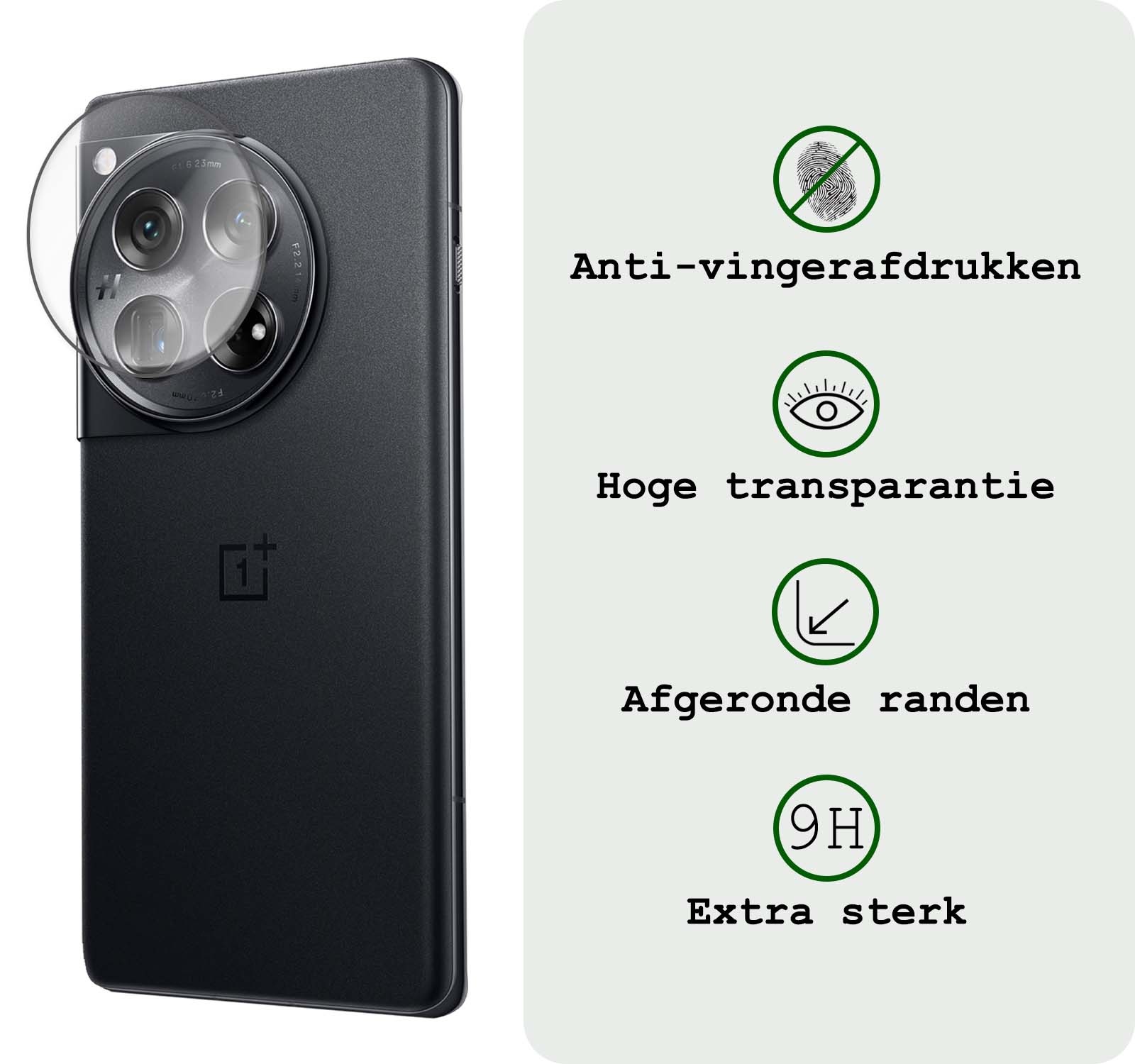 BASEY. Screenprotector Geschikt voor OnePlus 12 Camera Screenprotector Tempered Glass Beschermglas Camera - Screenprotector Geschikt voor OnePlus 12 Camera Screen Protector - 2 Stuks