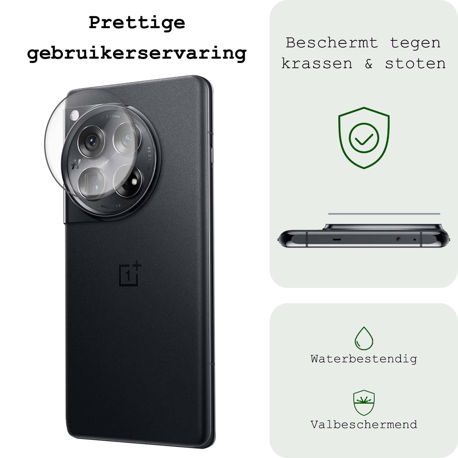 BASEY. Screenprotector Geschikt voor OnePlus 12 Camera Screenprotector Tempered Glass Beschermglas Camera - Screenprotector Geschikt voor OnePlus 12 Camera Screen Protector - 2 Stuks