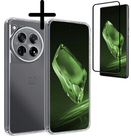 BASEY. BASEY. OnePlus 12 Hoesje Siliconen Met Screenprotector - Transparant