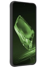 BASEY. Hoes Geschikt voor OnePlus 12 Hoesje Siliconen Back Cover Case Met Screenprotector - Hoesje Geschikt voor OnePlus 12 Hoes Cover Hoesje - Zwart