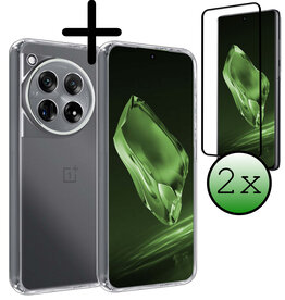 BASEY. BASEY. OnePlus 12 Hoesje Siliconen Met 2x Screenprotector - Transparant