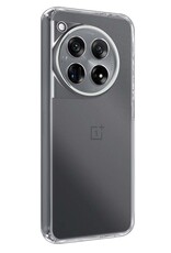 BASEY. Hoes Geschikt voor OnePlus 12 Hoesje Siliconen Back Cover Case Met 2x Screenprotector - Hoesje Geschikt voor OnePlus 12 Hoes Cover Hoesje - Transparant