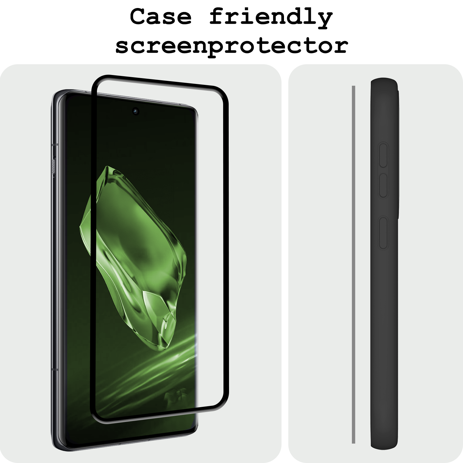 BASEY. Screenprotector Geschikt voor OnePlus 12R Screenprotector Beschermglas Full Cover - Screenprotector Geschikt voor OnePlus 12R Screen Protector Full Cover - 2 Stuks