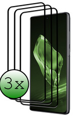 BASEY. Screenprotector Geschikt voor OnePlus 12R Screenprotector Beschermglas Full Cover - Screenprotector Geschikt voor OnePlus 12R Screen Protector Full Cover - 3 Stuks