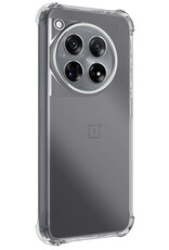 BASEY. Hoes Geschikt voor OnePlus 12 Hoesje Shock Proof Case Hoes Siliconen Met Screenprotector - Hoesje Geschikt voor OnePlus 12 Hoes Cover Shockproof - Transparant