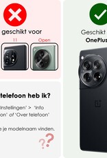 NoXx Screenprotector Geschikt voor OnePlus 12 Screenprotector Tempered Glass Gehard Glas Full Cover