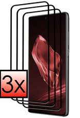 NoXx Screenprotector Geschikt voor OnePlus 12 Screenprotector Tempered Glass Gehard Glas Full Cover - 3x