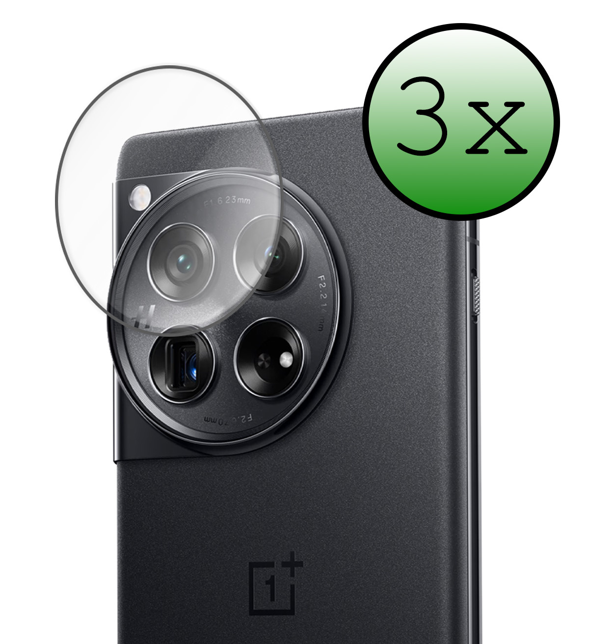 BASEY. Screenprotector Geschikt voor OnePlus 12R Camera Screenprotector Tempered Glass Beschermglas Camera - Screenprotector Geschikt voor OnePlus 12R Camera Screen Protector - 3 Stuks