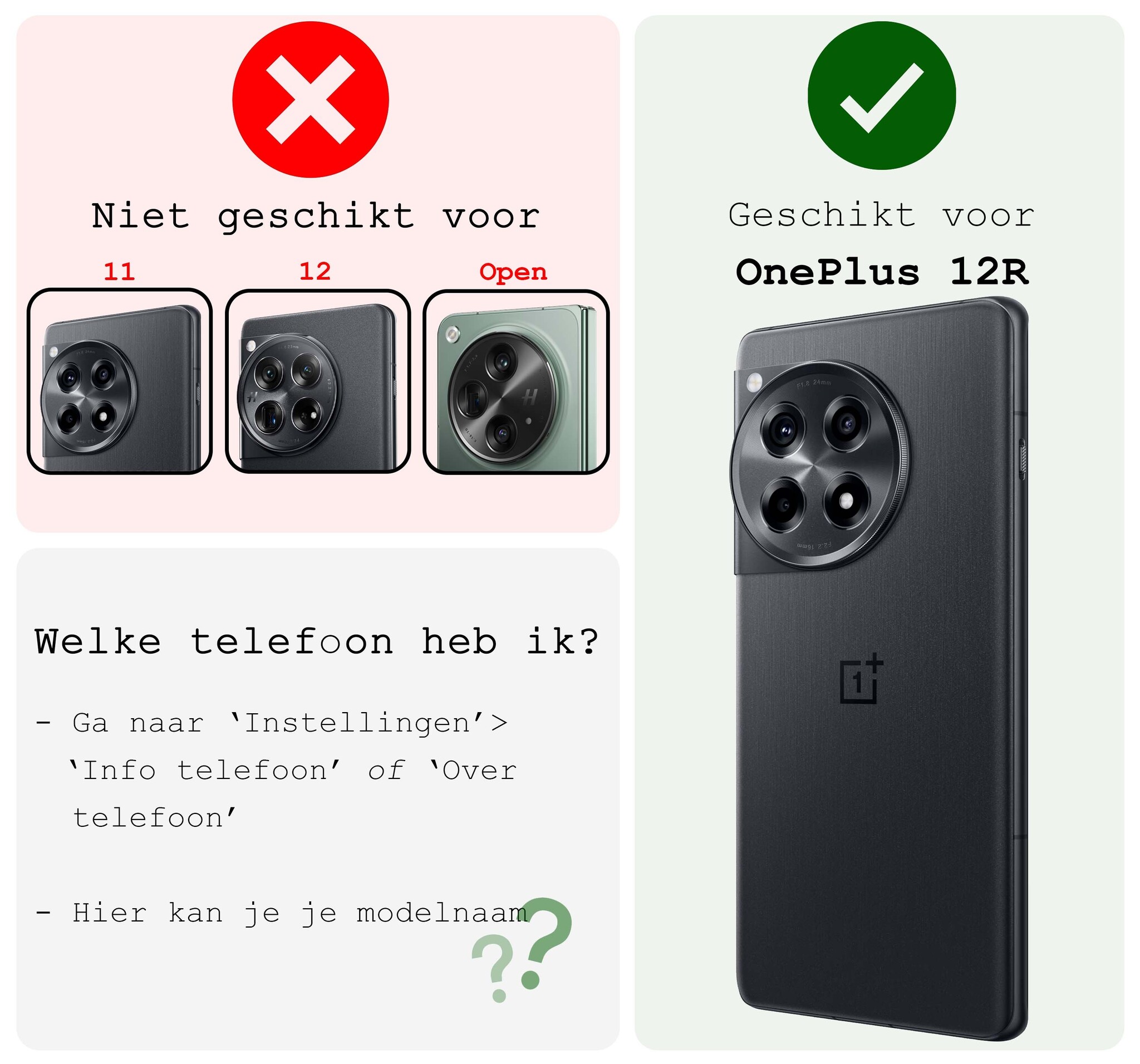 BASEY. Hoes Geschikt voor OnePlus 12R Hoesje Siliconen Back Cover Case - Hoesje Geschikt voor OnePlus 12R Hoes Cover Hoesje - Transparant
